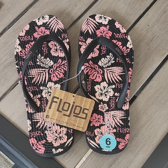 Flip Flops Flojos Floral Patterned - Picture 1 of 7